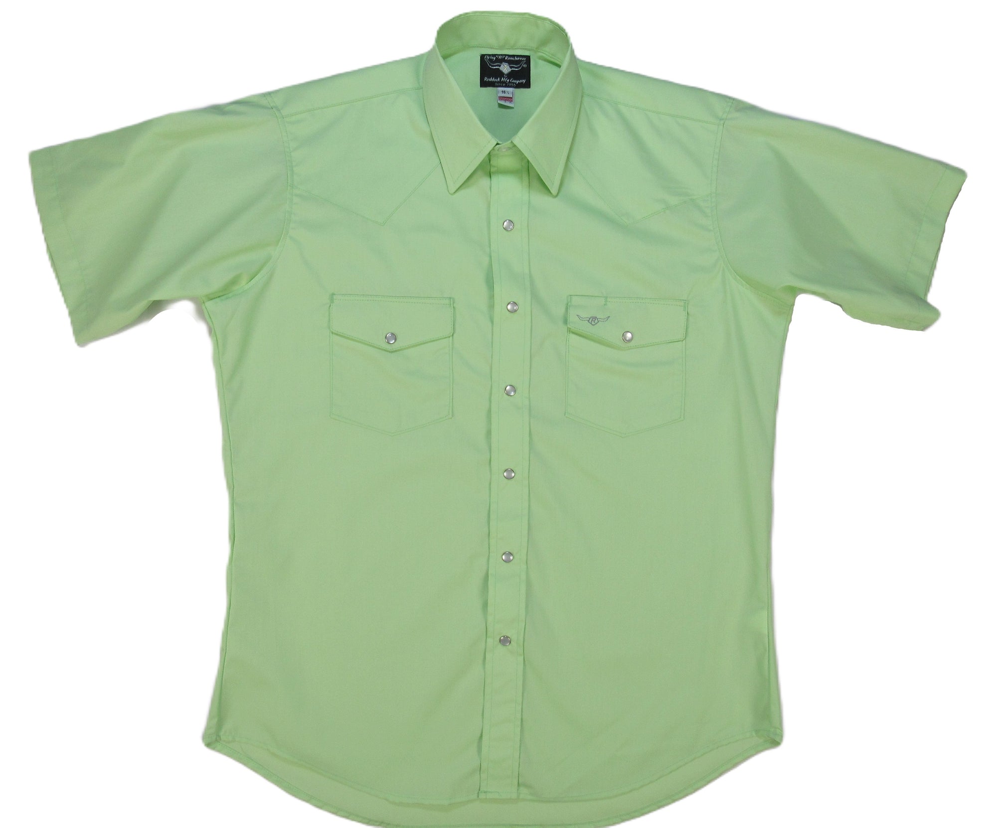 Men's Short Sleeve Lightweight Kelly Green Button-Down Shirt