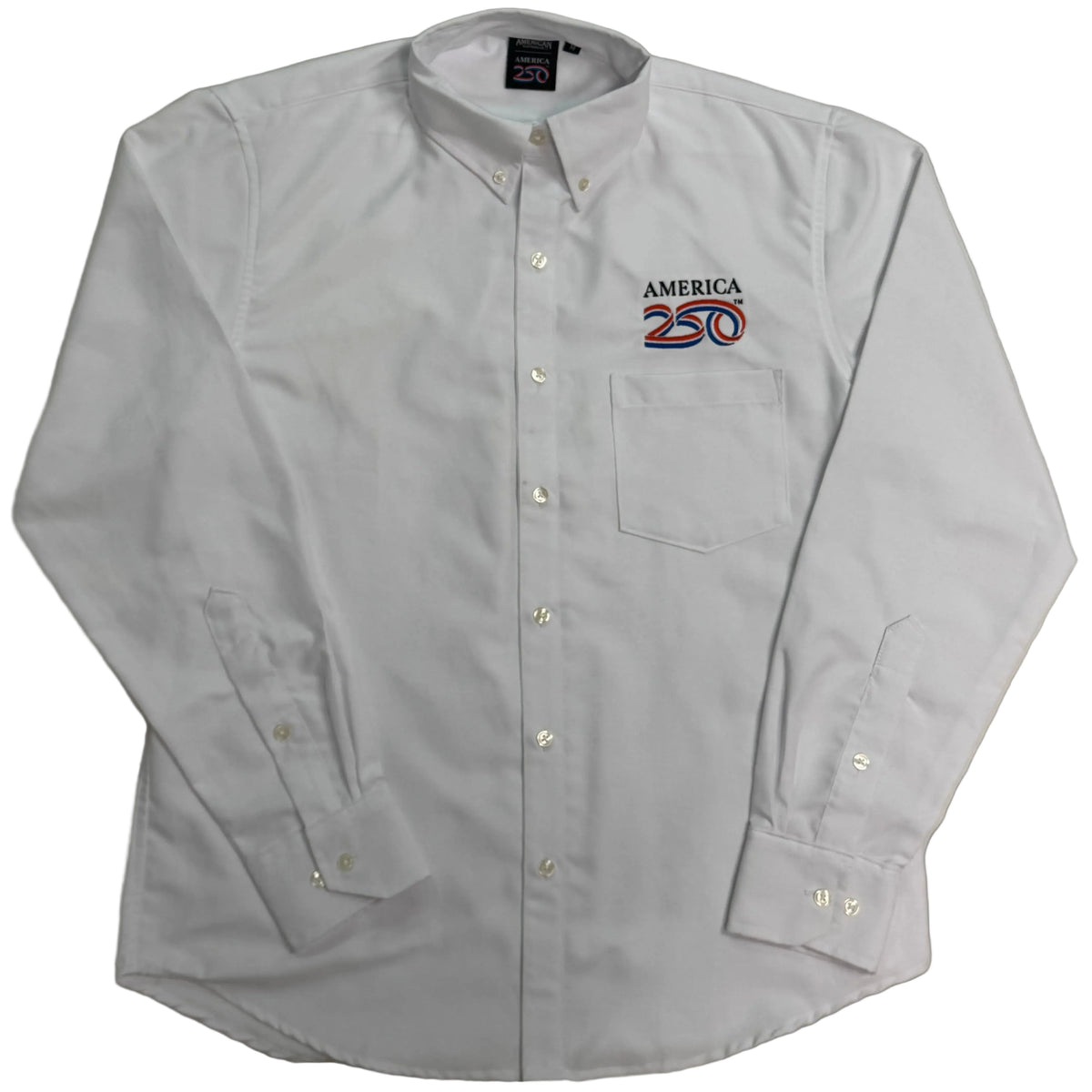 America250 Men's 4.5 oz, 60% Cotton/40% Polyester Oxford Shirt