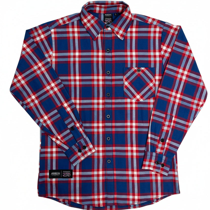 America250 Fitted Long Sleeve Lightweight Flannel Shirt