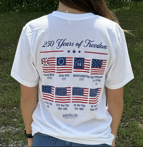 250 Years of Freedom Classic Cotton 60/ 40 Blend T-Shirt
