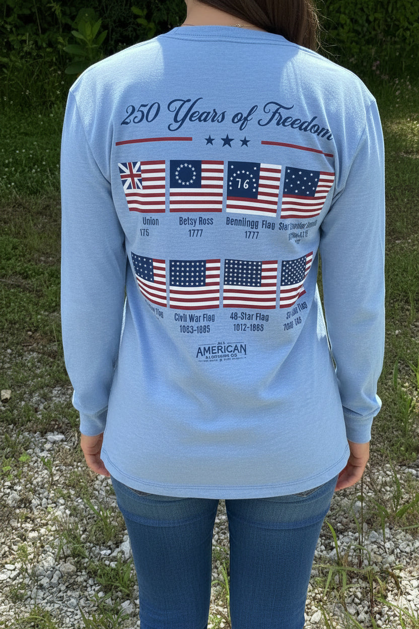 Heavyweight 250 Years of Freedom Long Sleeve Pocket T-Shirt