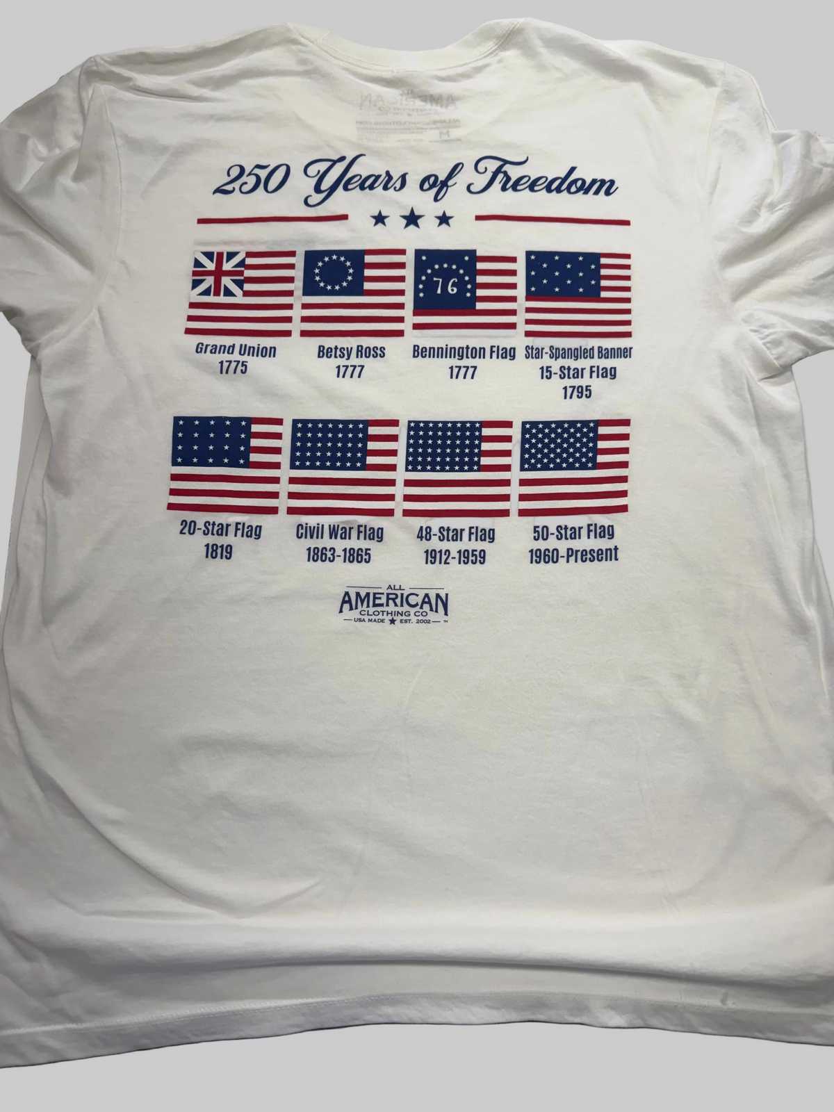 250 Years of Freedom Classic Cotton 60/ 40 Blend T-Shirt
