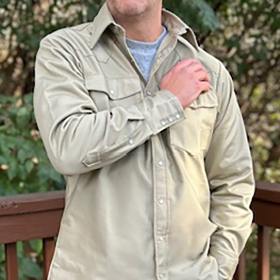 Heavyweight Khaki Work Shirt - Made in USA