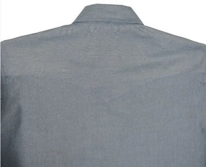 Short Sleeve Solid Chambray - Denim Blue Ruddock