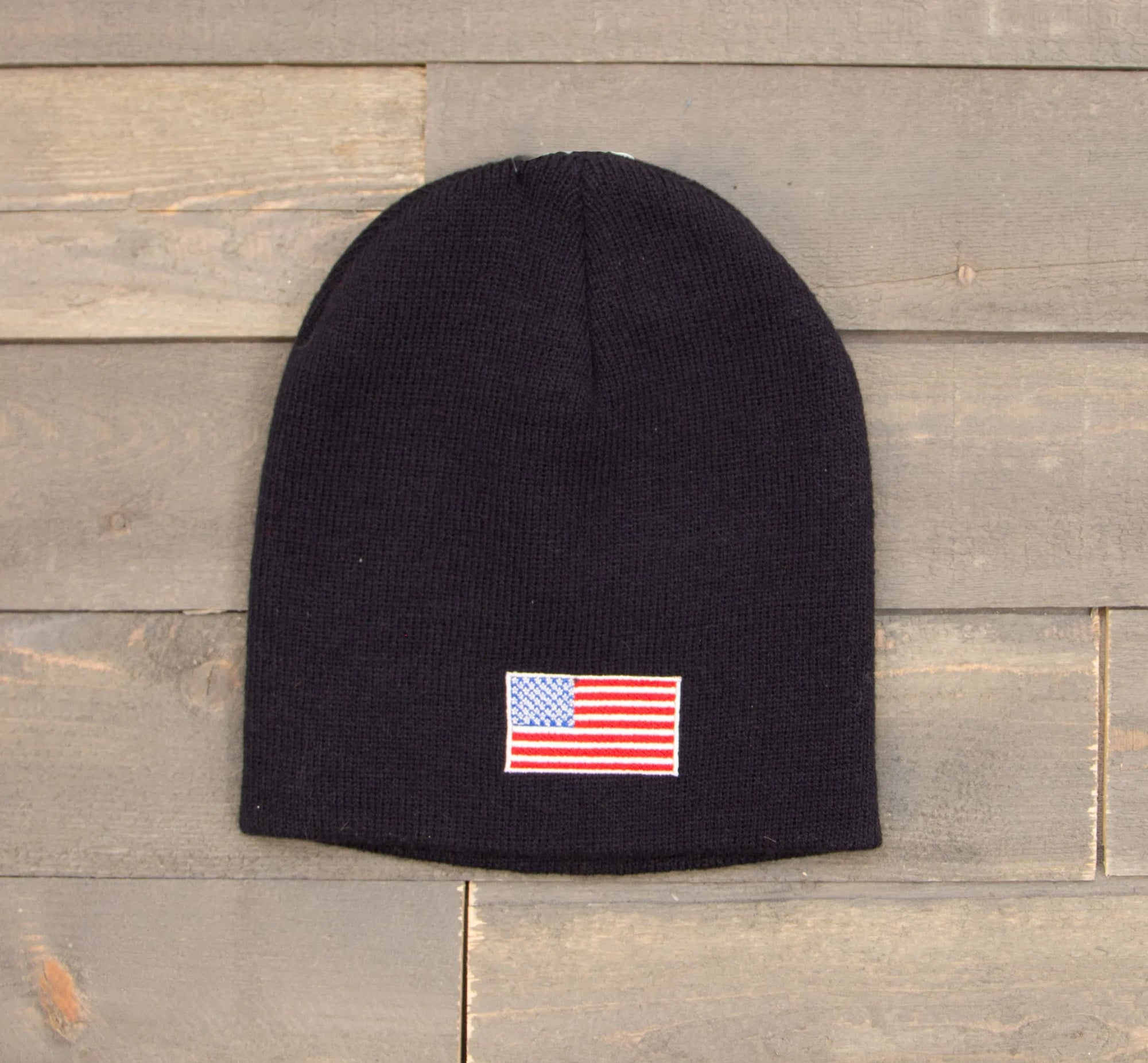 Stretch Beanie with Flag Patch Artex