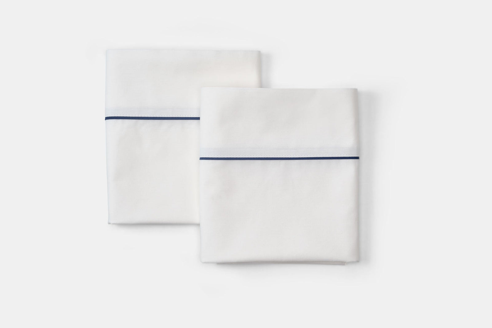 American Made Natural Cotton Bed Pillowcases with Classic Piping
