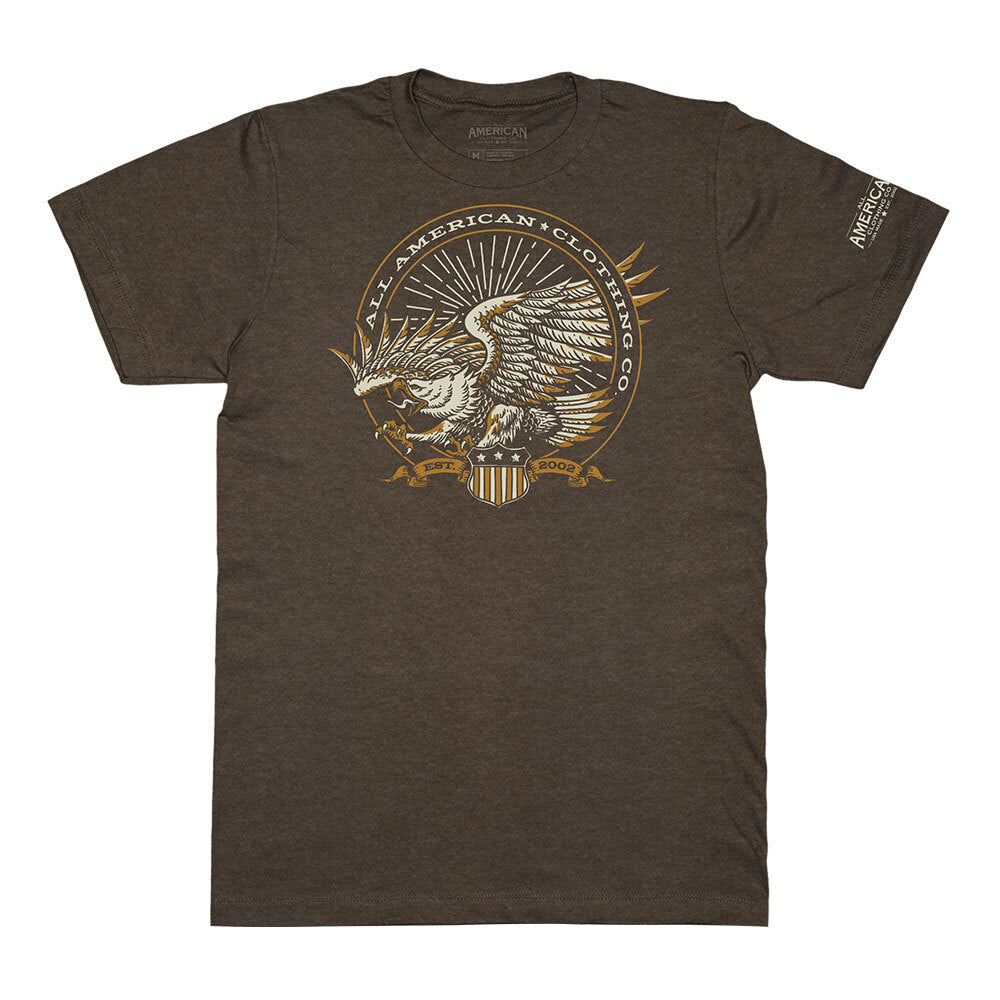 Brown Vintage Eagle Logo T-Shirt