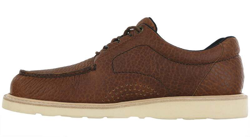 Men’s Bison Brown Premium Leather Lace-Up Walking Shoe