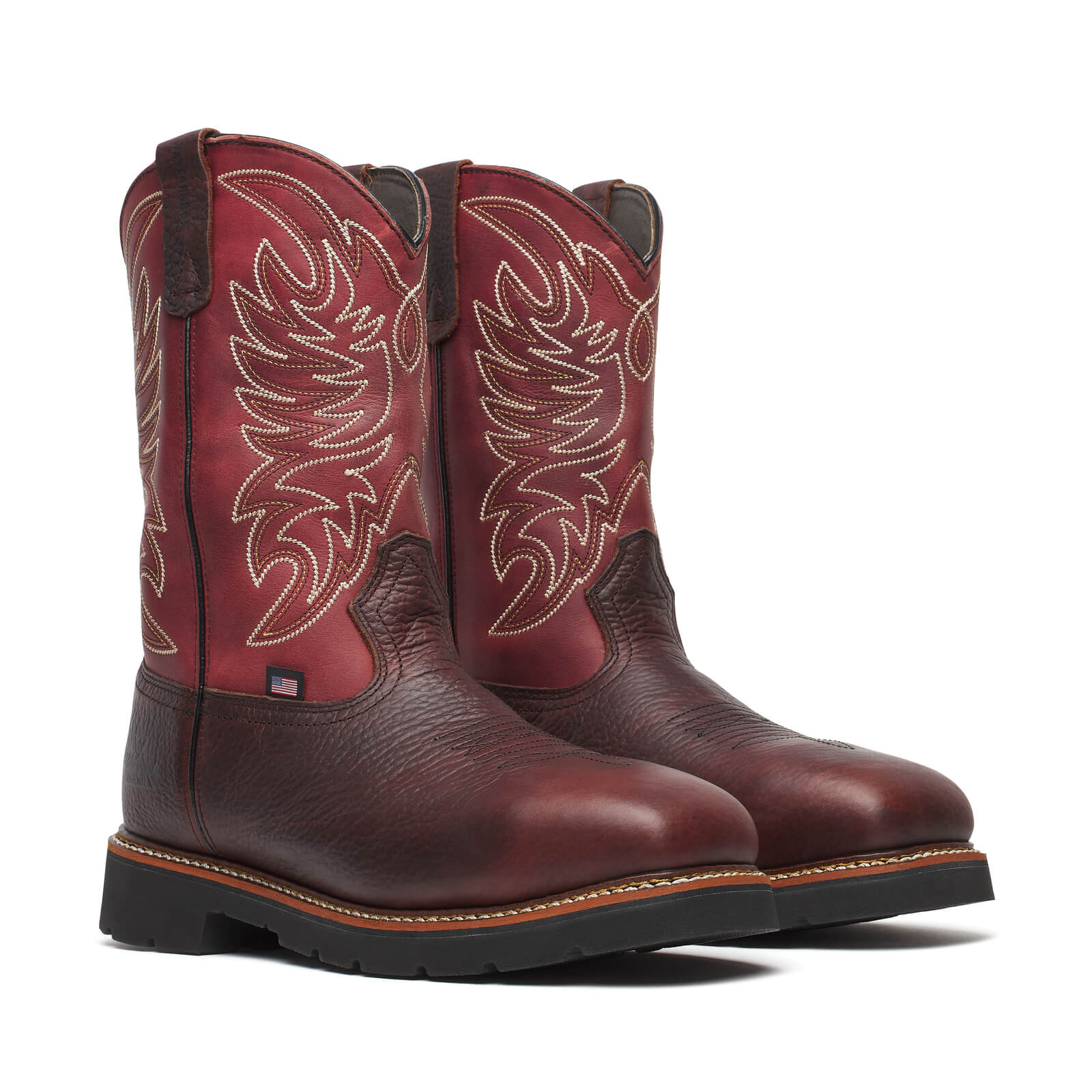 Western Work Series 11" Waterproof Chili/Crimson Safety Toe Work Boot Thorogood