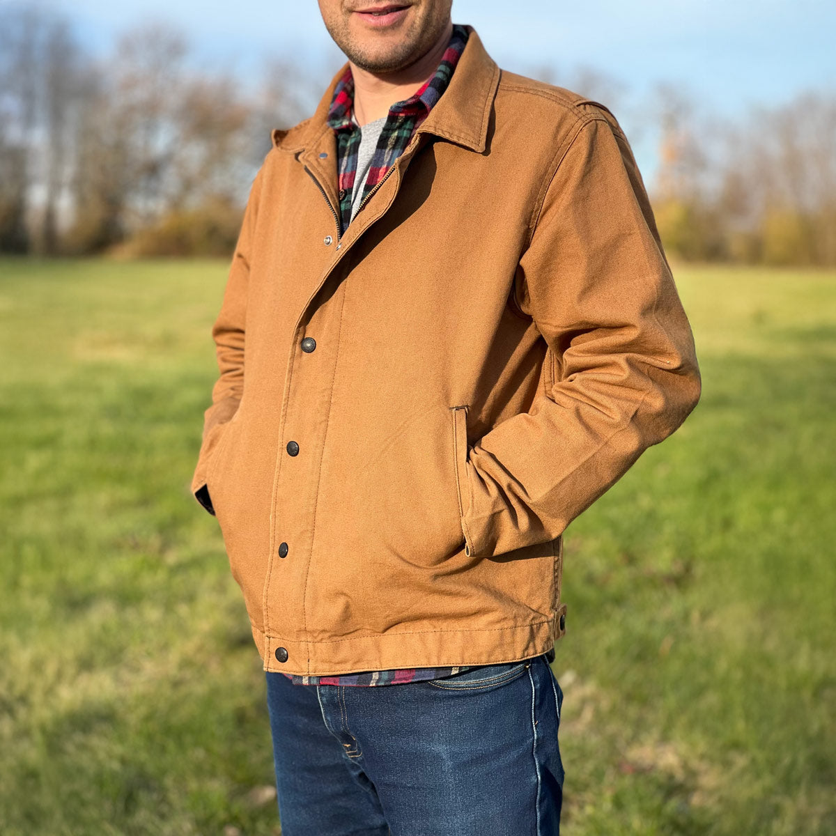 Men's Quilt-Lined Canvas Work Jacket - Ranch