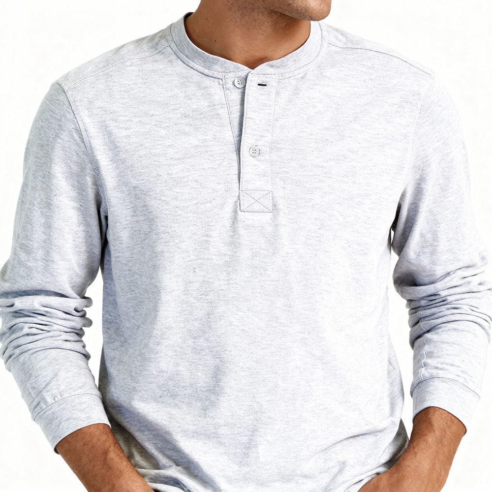 Men's Long Sleeve Henley Shirt