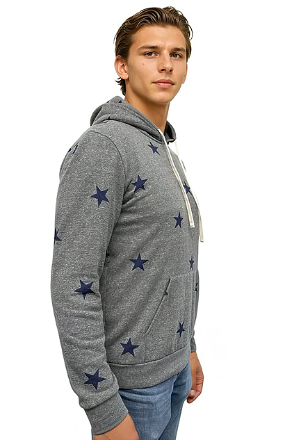 Fleece Pullover Star Hoodie