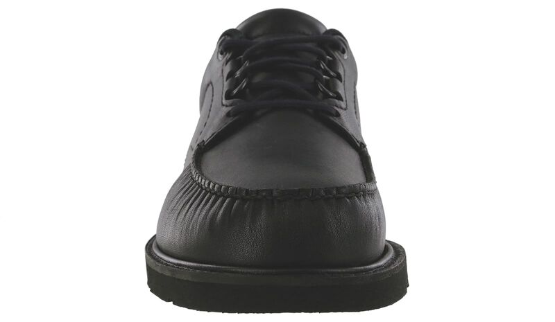 Men’s Matte Black Premium Leather Lace-Up Walking Shoe