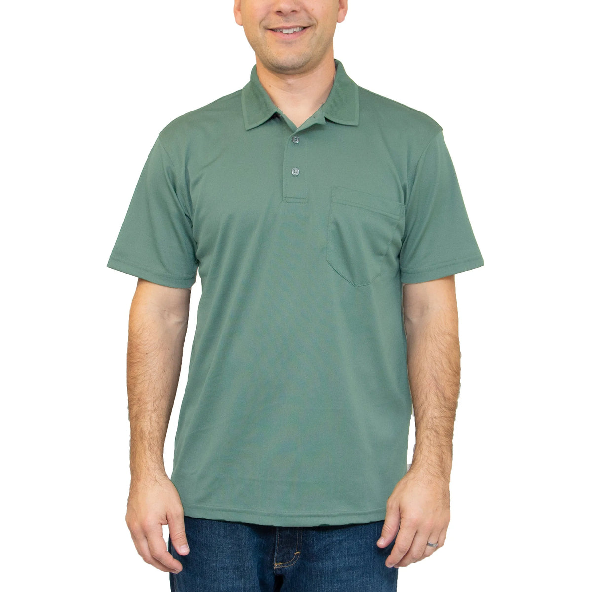 All American Clothing Co. - Aqua Dry Polo with Pocket Akwa