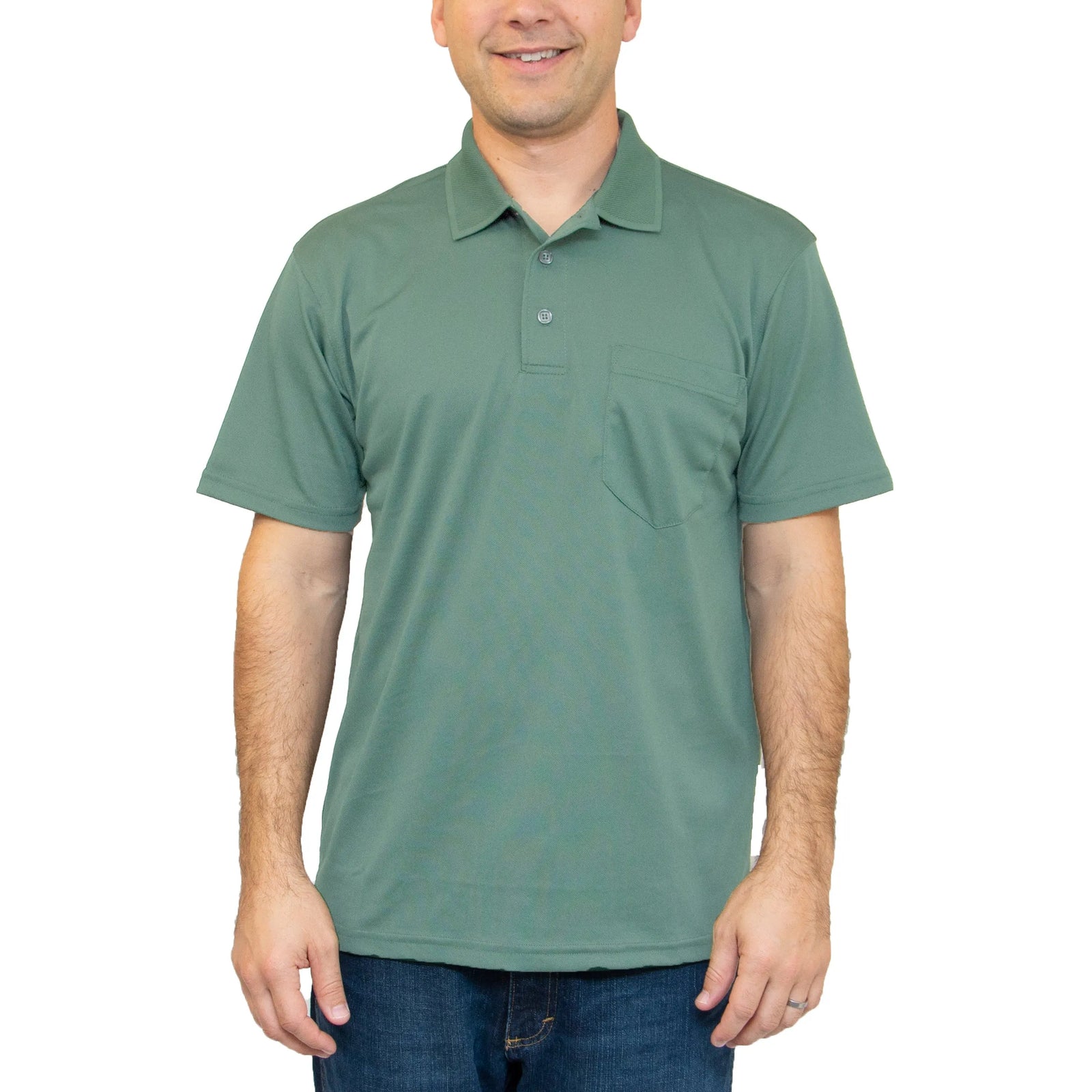 All American Clothing Co. - Aqua Dry Polo with Pocket Akwa