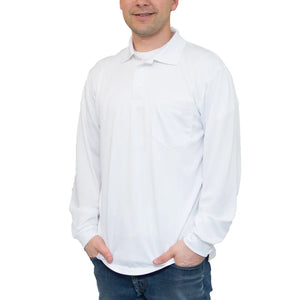 All American Clothing Co. - Long Sleeve Aqua Dry Polo Shirt with Pocket Akwa