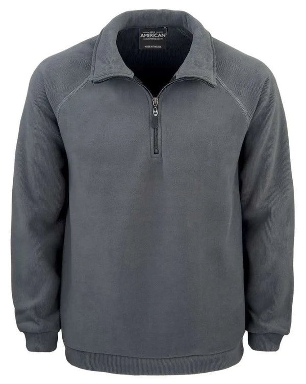 All American Clothing Co. - Men's 1/4 Zip Fleece Corduroy Pullover