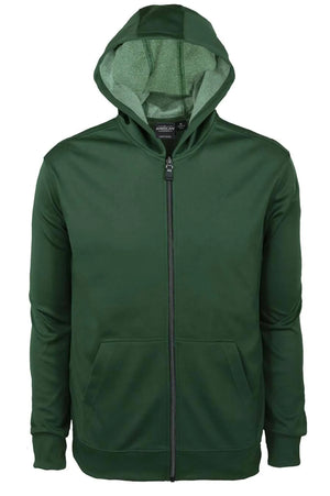 All American Clothing Co. - Men's Bonded Interlock Full Zip Hooded Jacket Akwa