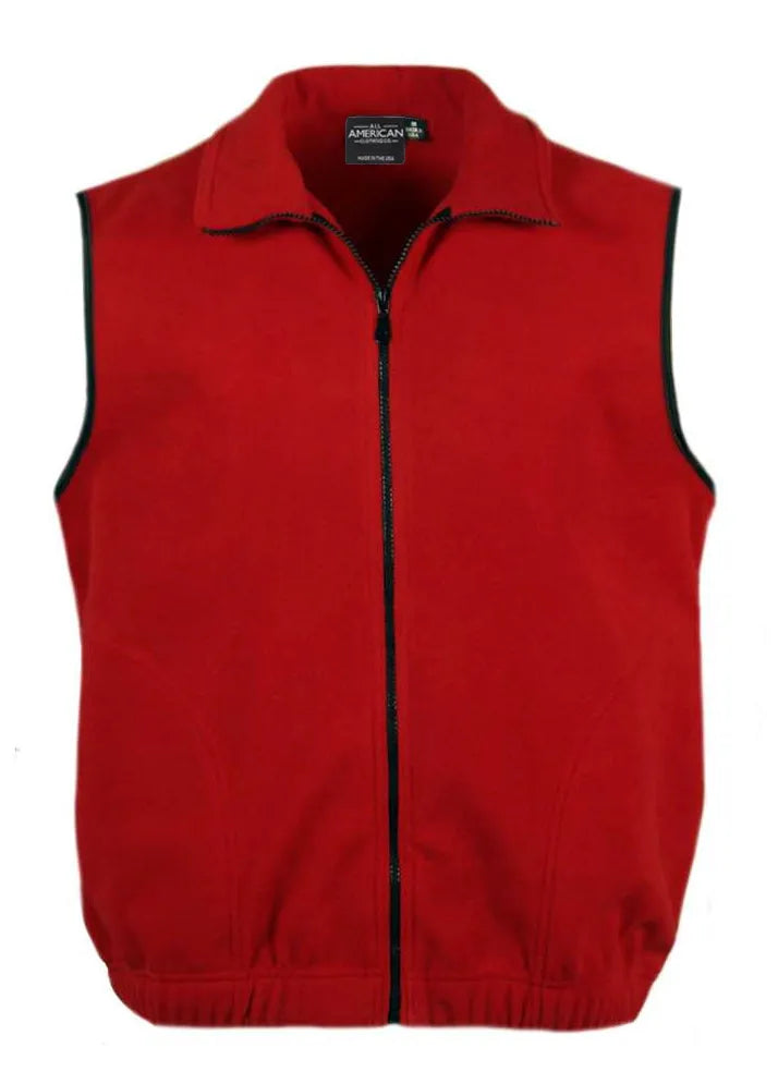All American Clothing Co. - Men's Full Zip Fleece Vest Akwa
