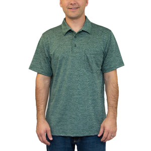 All American Clothing Co. - Men's Honeycomb Jacquard Polo with Pocket Akwa