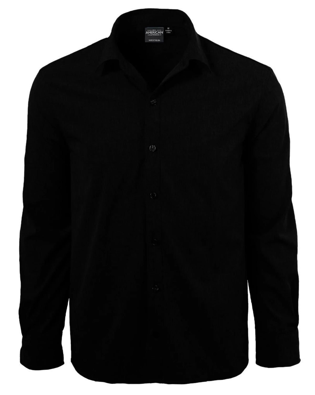 Mens Long Sleeve Dress Shirt | Made in USA XL / Black Mens Long Sleeve Dress Shirt | Made in USA XL / Black