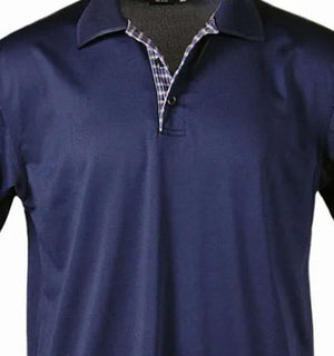 All American Clothing Co. - Men's Plaid Placket Polo Akwa