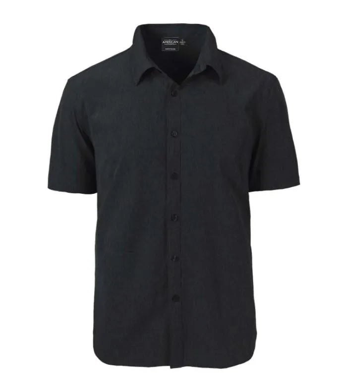 Men's Short Sleeve Dress Shirt XL / Black Men's Short Sleeve Dress Shirt XL / Black