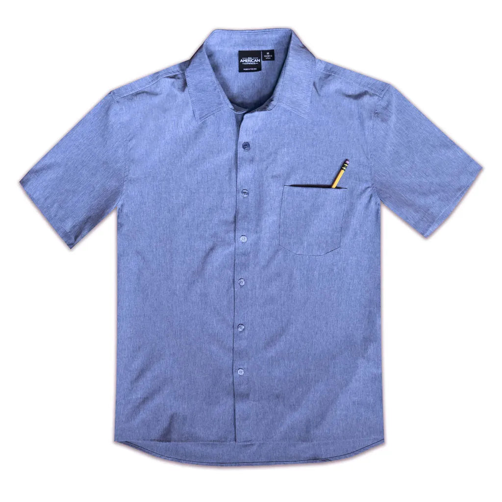 Men's Short Sleeve Dress Shirt with Pocket - All American Clothing Co Men's Short Sleeve Dress Shirt with Pocket - All American Clothing Co