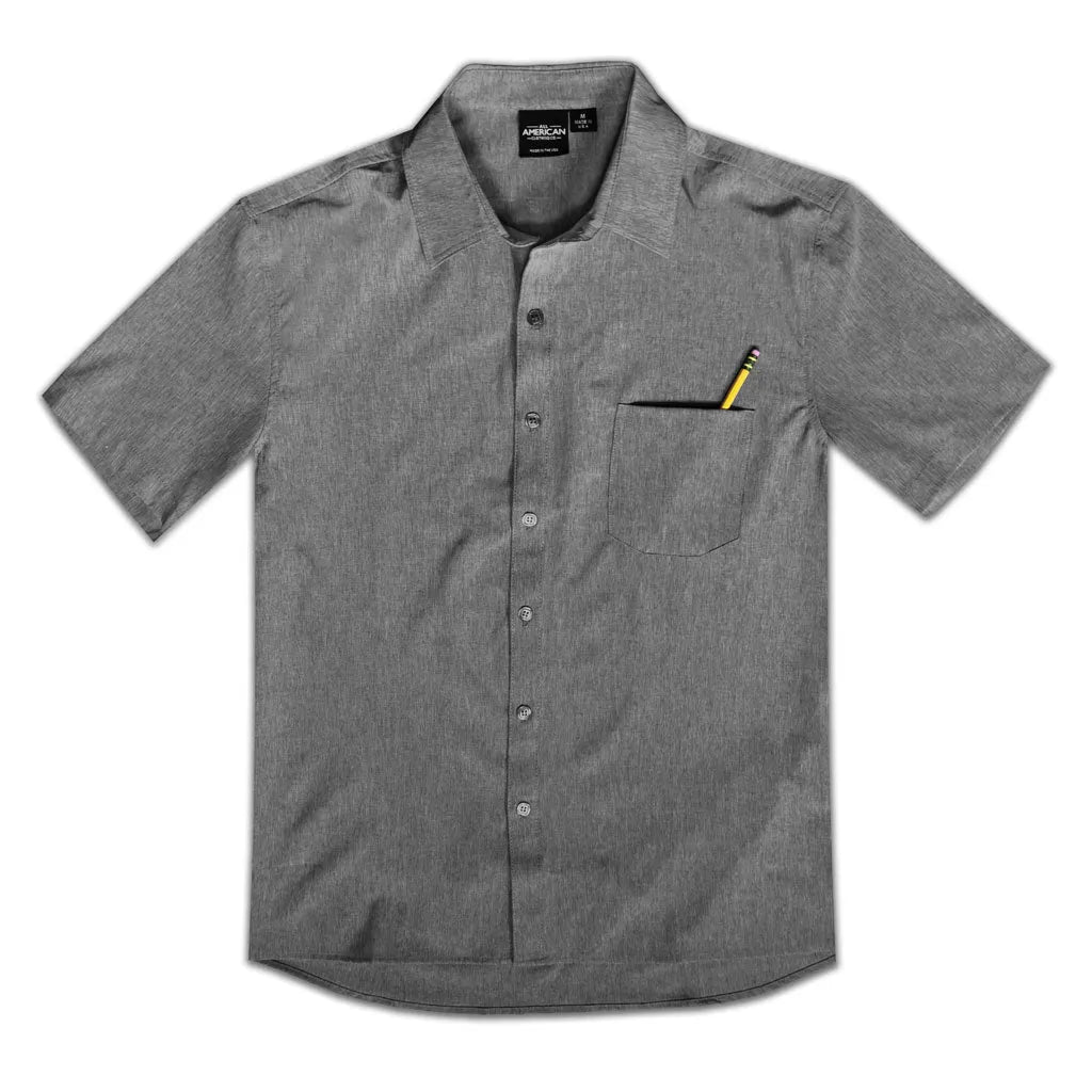 All American Clothing Co. - Men&#39;s Short Sleeve Dress Shirt with Pocket Akwa