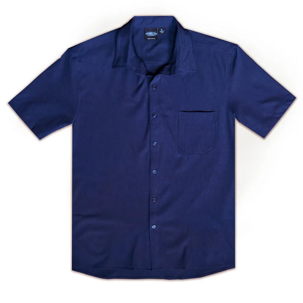 dress shirt with pocket Men's Short Sleeve 2XL / Navy Ecom Body Type:WAIST SEAM Elegant Black Velvet Embroidered locations and stretch of Size:18 months