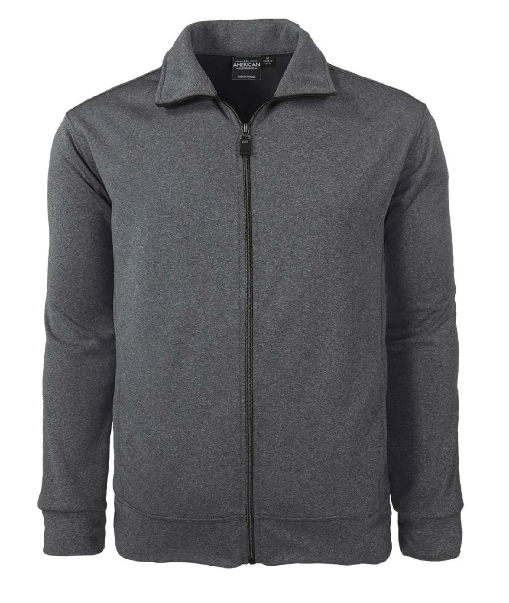 All American Clothing Co. - Men's Water-repellent Bonded Interlock Full Zip Jacket Akwa