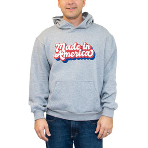 All American Clothing Co. - Retro Made in America Graphic Pullover Hoodie Akwa