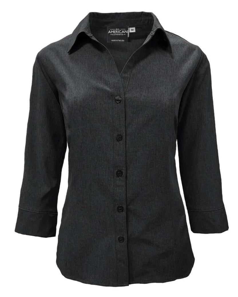 All American Clothing Co. - Women's 3/4 Sleeve Dress Shirt Akwa