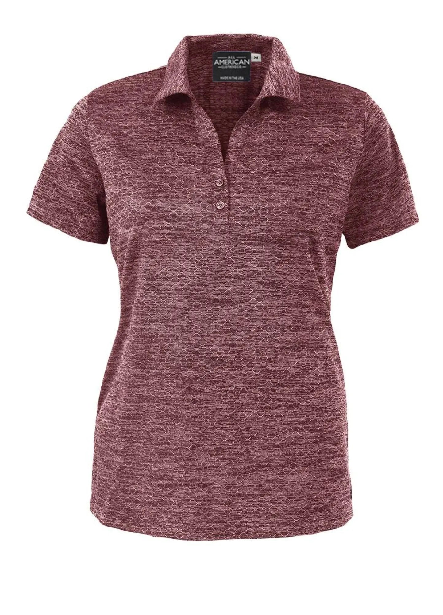 All American Clothing Co. - Women's Honeycomb Jacquard Polo Akwa