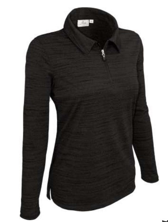 All American Clothing Co. - Women's Long Sleeve 1/4 Zip Polo Tiger Akwa