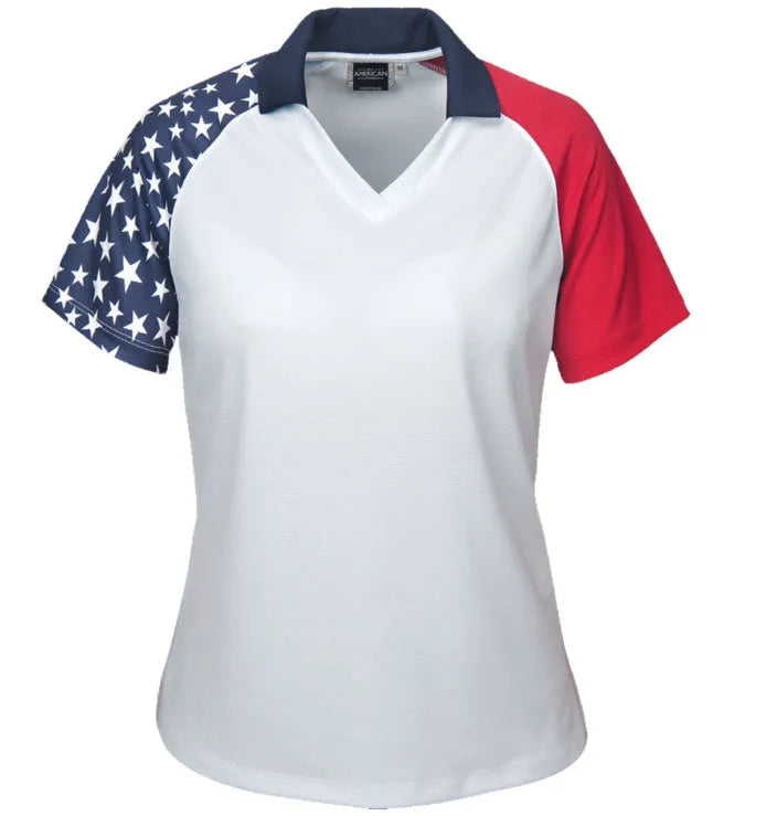 All American Clothing Co. - Women's Patriotic Polo Akwa