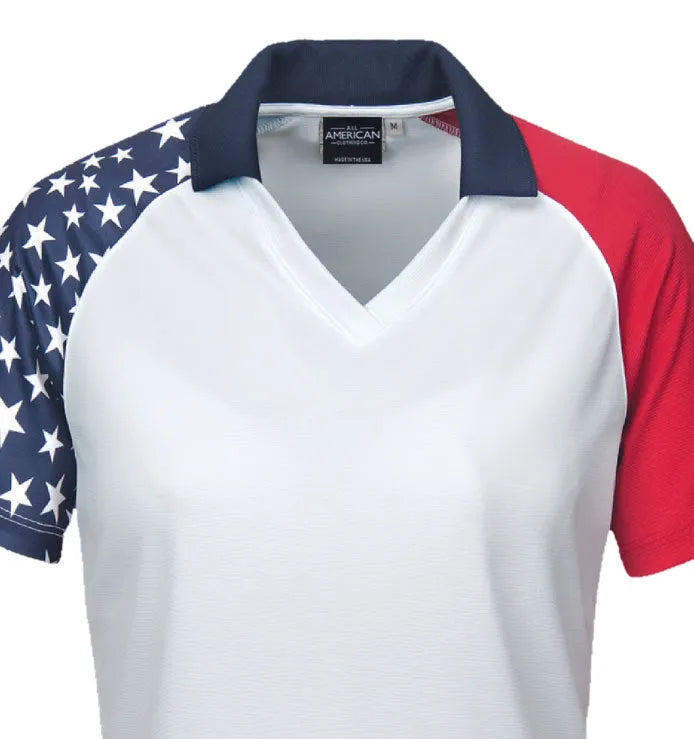 All American Clothing Co. - Women's Patriotic Polo Akwa