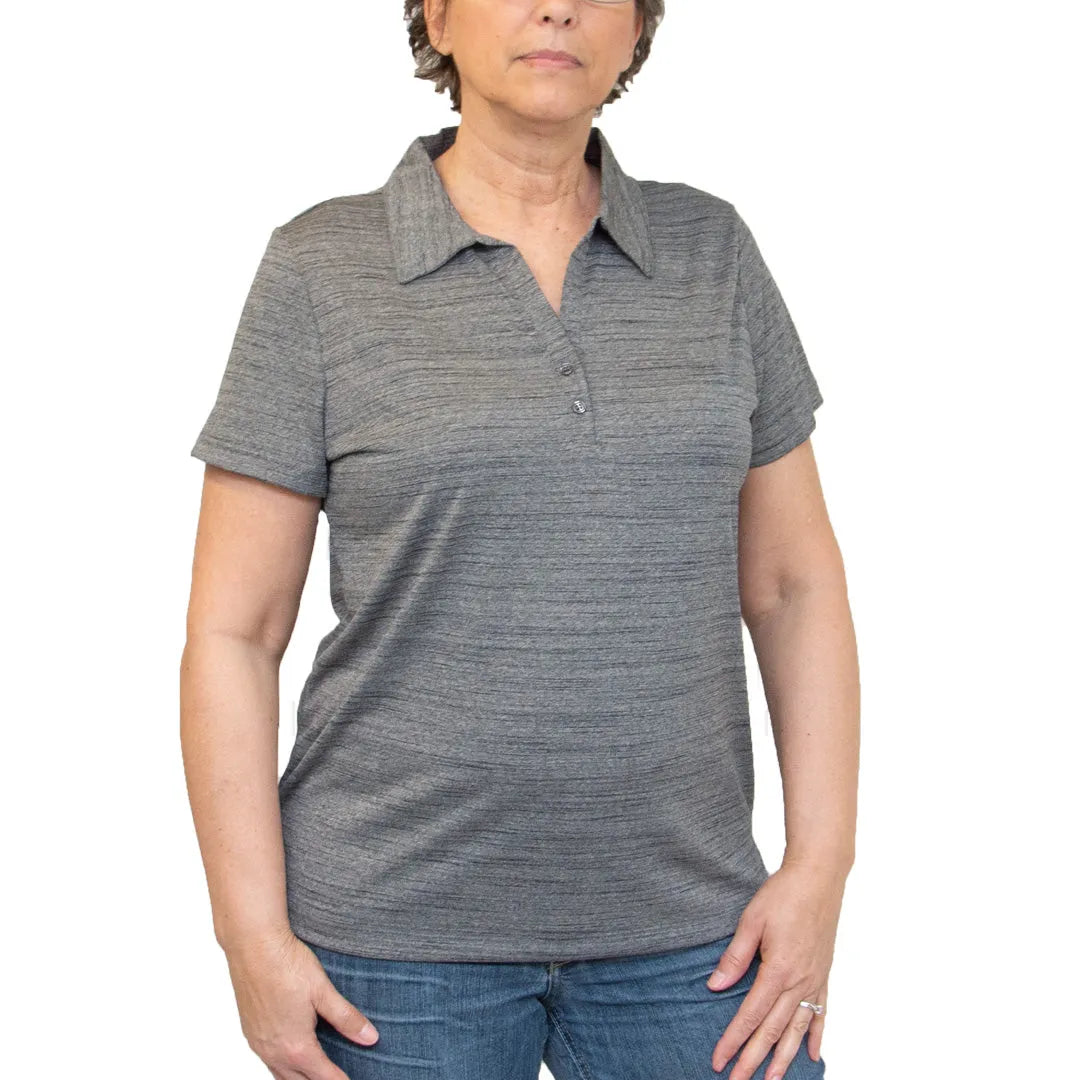 All American Clothing Co. - Women's Tiger Stripe Jersey Polo Akwa