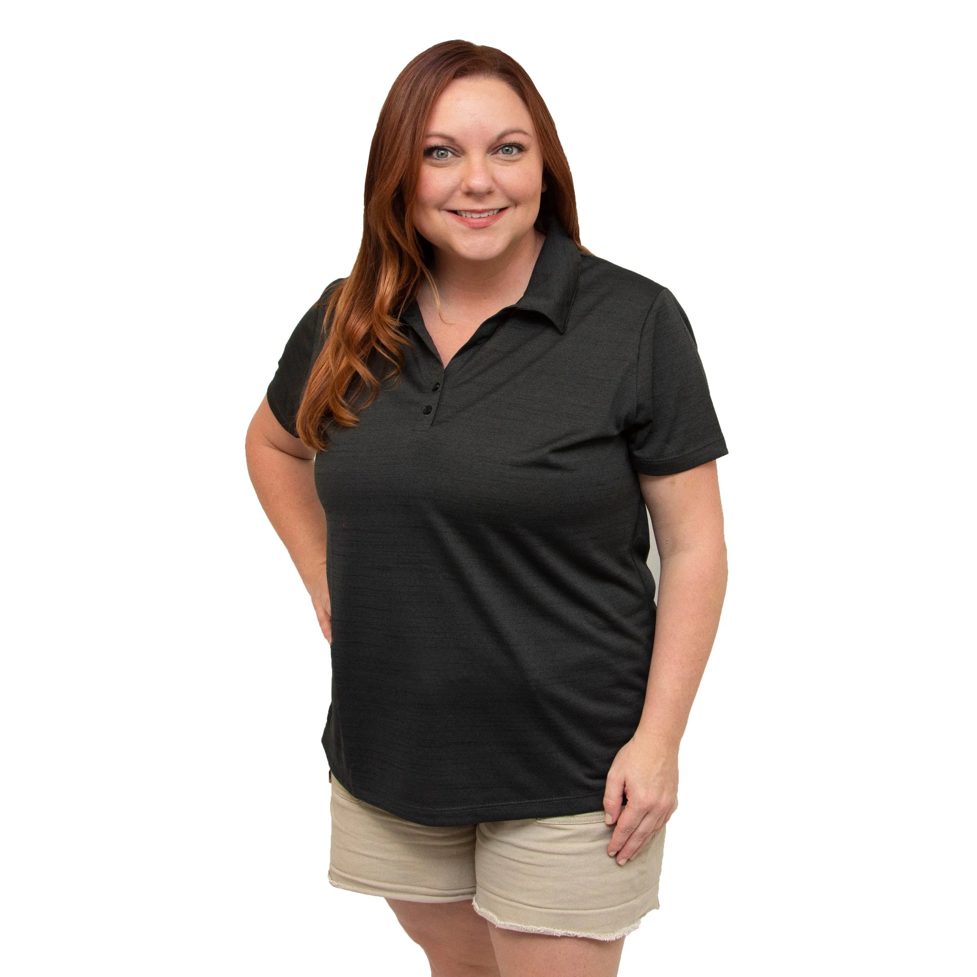 All American Clothing Co. - Women's Tiger Stripe Jersey Polo Akwa