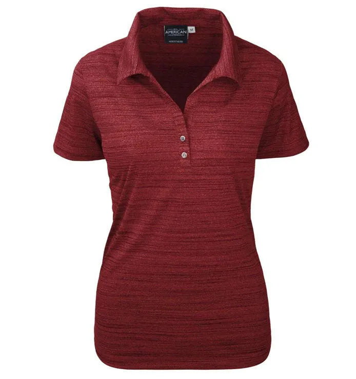 All American Clothing Co. - Women's Tiger Stripe Jersey Polo Akwa