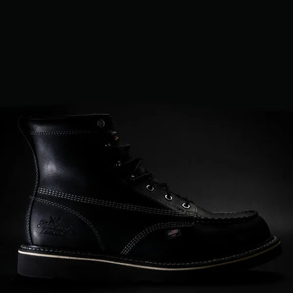Thorogood moc toe black sole hot sale