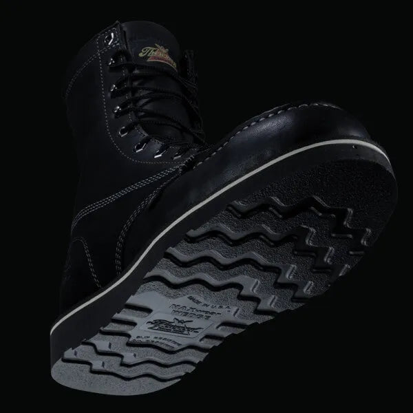 8 inch black hot sale steel toe boots