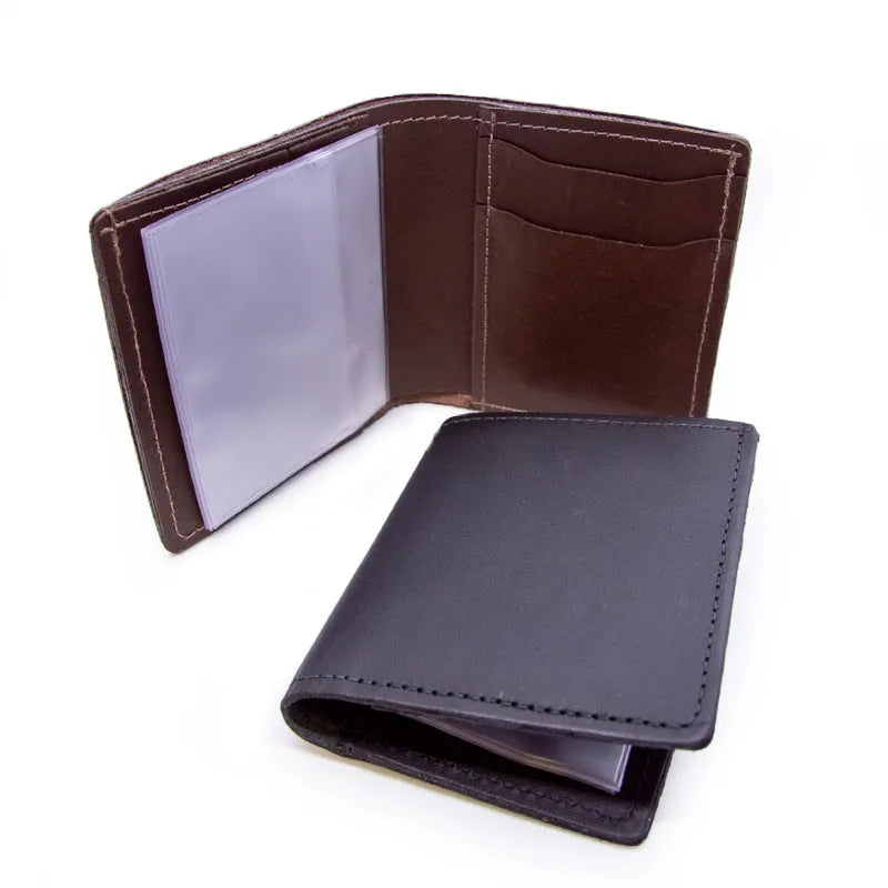 Bifold Leather Wallet Brown / NoWindow for Unisex | [ Adult ]