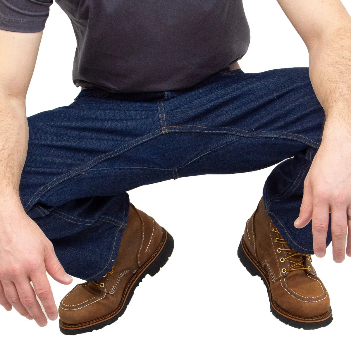 Discontinued Sizes - AA701D - Men's Boot Cut Jean with Gusset - Dark Stonewash All American Clothing Co.