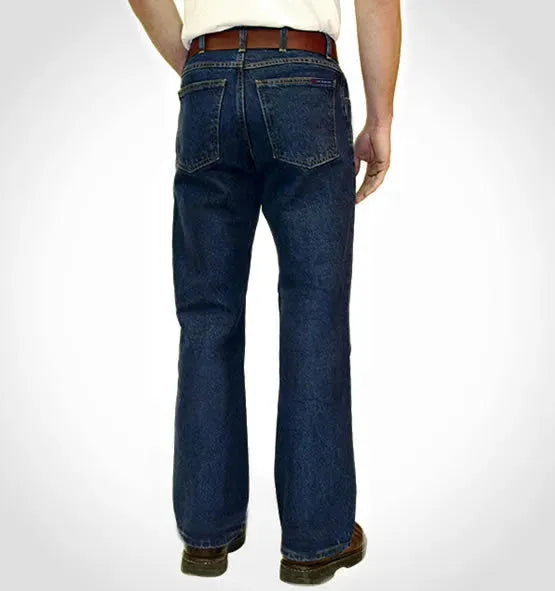 Discontinued Sizes - AA701D - Men's Boot Cut Jean with Gusset - Dark Stonewash All American Clothing Co.