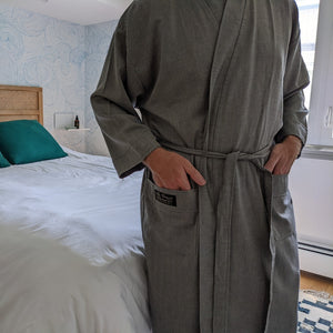Executive Herringbone Robe Vermont Flannel