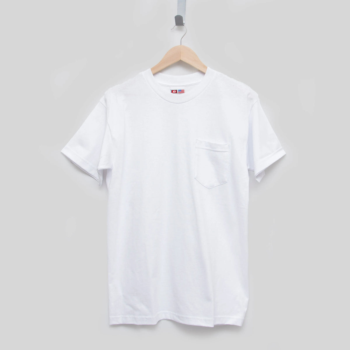 Heavyweight 100% Cotton T-Shirts with Pocket - Made in USA Bayside
