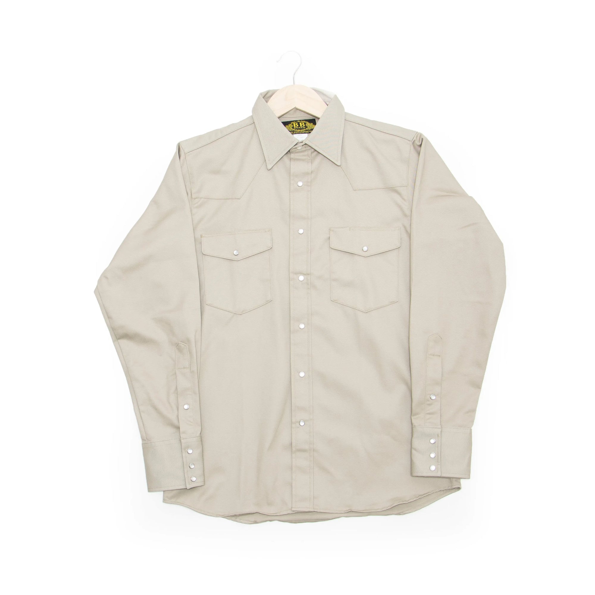 Heavyweight Khaki Work Shirt - Made in USA BB Brand