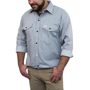 Long Sleeve Button Up Hickory Stripe Big Bill