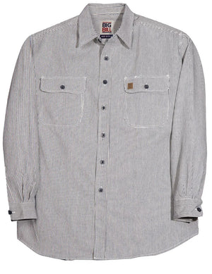 Long Sleeve Button Up Hickory Stripe Big Bill